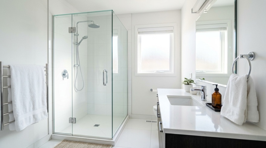 Blitzblankes Badezimmer nach Grundreinigung